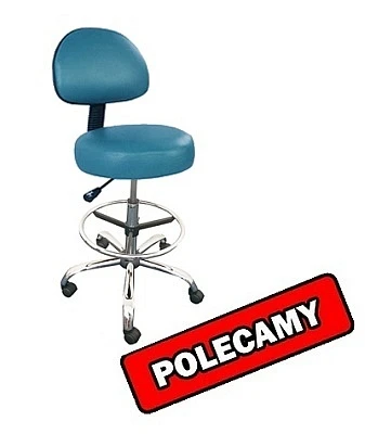 Taboret MEDOTTI OPTIMAL COMFORT LUX niebieski z podnóżkiem