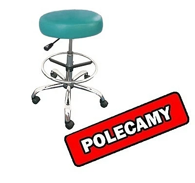 Taboret MEDOTTI OPTIMAL LUX turkusowy z podnóżkiem