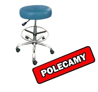 Taboret MEDOTTI OPTIMAL LUX niebieski z podnóżkiem