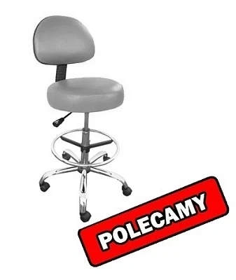 Taboret MEDOTTI OPTIMAL COMFORT LUX szary z podnóżkiem