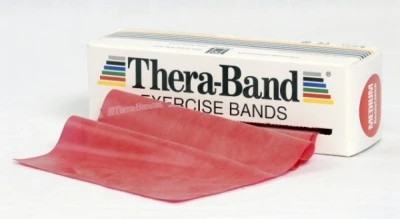 Taśma rehabilitacyjna 5,5 metra opór średni (czerwona)