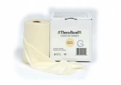 Taśma rehabilitacyjna 45,5 metra opór najsłabszy (beżowa)